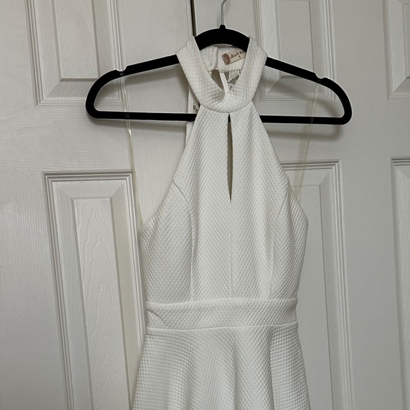 Altar’d State Halter Top Quilted Lace Back Circle Dress in White Size Small - Picture 1 of 4